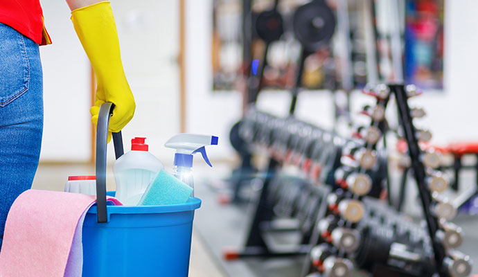 Professional cleaning service for fitness center
