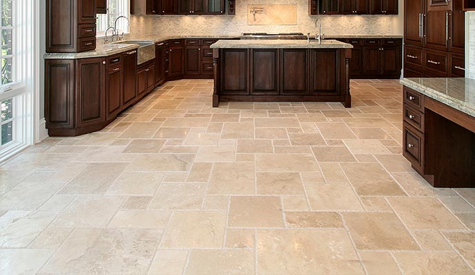 Clean stone floor